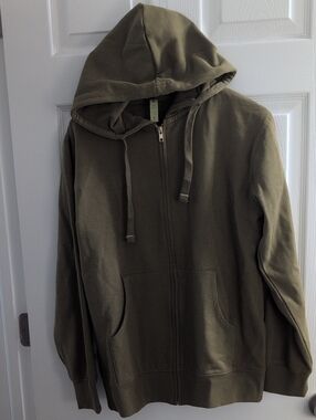 NWOT ECONSCIOUS Organic Cotton Zip Hoodie Jungle Green Mens Medium EC5650